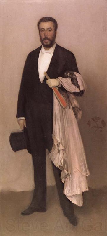 James Abbot McNeill Whistler Harmonie en tons chair et noir:Portrait de Theodore Duret Spain oil painting art